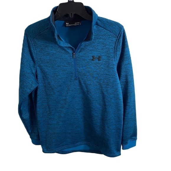 Under Armour Coldgear Pullover Small Blue Loose Collared Zip Neck Men’s - Picture 1 of 6